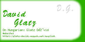 david glatz business card